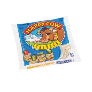 HAPPY COW SLICE CHEESE CHEDDER 200g